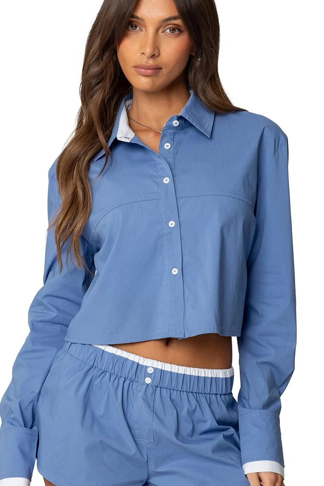 Edikted Women's Danette Oversized Button Up Shirt