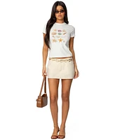 Edikted Women's Addey Linen Look Mini Skort