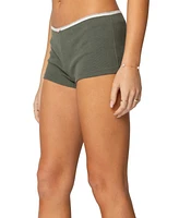 Edikted Women's Georgina Low Rise Waffle Shorts