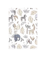 Hudson Baby Boys and Girls Cotton Poly Flannel Burp Cloths 8-Pack, Neutral Safari, One Size