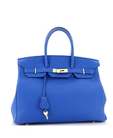 Pre-Owned Hermes Birkin Handbag Togo with Gold Hardware