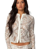 Edikted Women's Peyson Sheer Lace Top