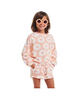 Andy & Evan Toddler Girls Toddler/Child Long Sleeve Crew & Short Sweat Set