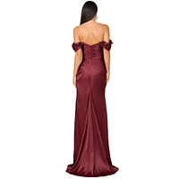 Lara Women's Off Shoulder Crepe Gown