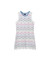 Andy & Evan Big Girls Toddler/Child White Fitted Scallop Dress