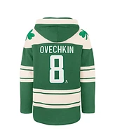 '47 Brand Men's Alexander Ovechkin Kelly Green Washington Capitals St. Patrick's Day Player Name Number Lacer Pullover Hoodie