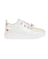 Bebe Toddler Girls Printed Flower Lining with Charms Sneakers