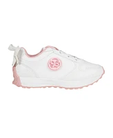 Bebe Toddler Girls Double Layer Bow at Back with Medallion Sneakers