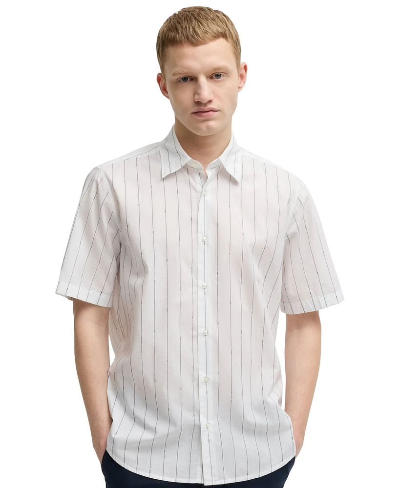 Boss by Hugo Men's Printed Cotton Regular-Fit Shirt