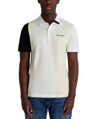 Karl Lagerfeld Paris Men's Regular-Fit Colorblocked Polo Shirt