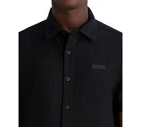 Karl Lagerfeld Paris Men's Regular-Fit Solid Textured Button-Down Shirt