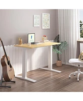 Flexispot E7-commercial W Electric Adjustable Standing Desk, Bamboo Top