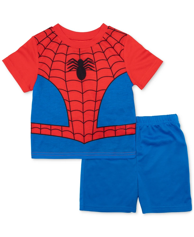 Spider-Man Toddler Boys Short-Sleeve Top & Shorts Pajamas, 2 Piece Set