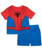Spider-Man Toddler Boys Short-Sleeve Top & Shorts Pajamas, 2 Piece Set