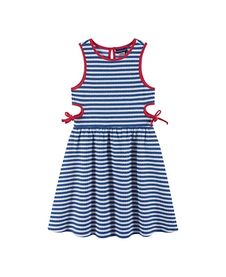 Andy & Evan Big Girls Toddler/Child Navy Striped Textured Rib Knit Dress