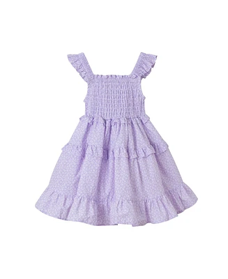 Andy & Evan Little Girls Toddler/Child Ditsy Floral Print Ruffle Tiered Dress