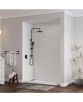 Casainc 60"W X 30"D Solid Surface Single Threshold Shower Base Anti-Slip Shower Pan