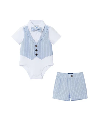 Andy & Evan Baby Boys Polo Onsie Vest Set