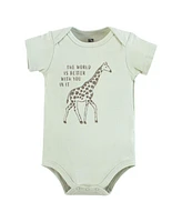 Hudson Baby Boys Cotton Bodysuits 5-Pack, Jungle, Preemie