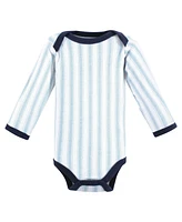 Luvable Friends Baby Boys Preemie Long Sleeve Bodysuits 3pk, Train, Preemie
