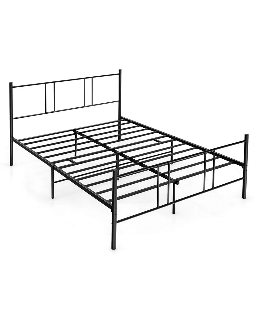 Full Size Platform Bed Frame with High Headboard-Full Size