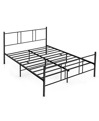 Full Size Platform Bed Frame with High Headboard-Full Size