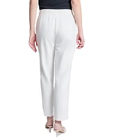 Jones New York Petite Linen-Blend Pull-On Wide-Leg Pants
