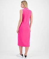 Nautica Jeans Women's Johnny-Collar Sleeveless Midi Dress