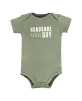 Hudson Baby Boys Cotton Bodysuits, Mallard Polo, Preemie