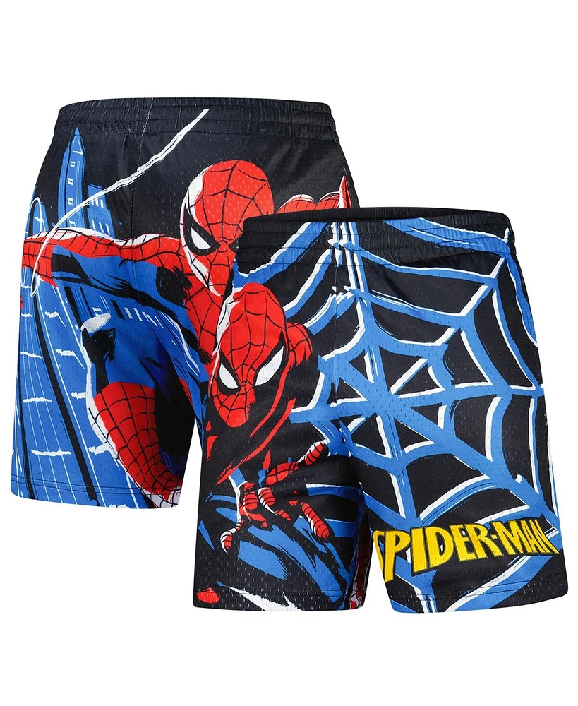 Lids Men's Black Spider-Man Big Print Mesh Shorts