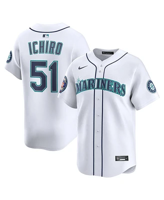 Nike Men's Ichiro Suzuki White Seattle Mariners 2025 National Baseball Hall of Fame Nike Home Limited Player Jersey