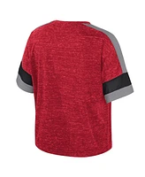Colosseum Women's Scarlet Ohio State Buckeyes Color Block Scoop Neck T-Shirt
