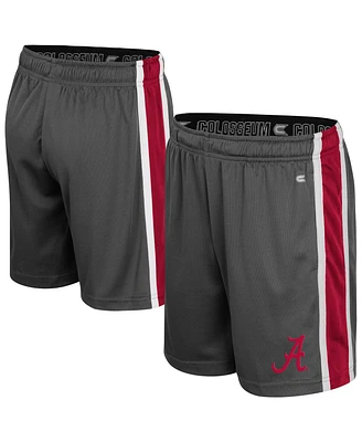 Colosseum Big Boys and Girls Charcoal Alabama Crimson Tide Ripple Shorts
