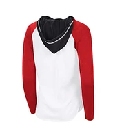 G-iii 4Her by Carl Banks Women's White New Jersey Devils Vip Raglan Long Sleeve Hoodie T-Shirt