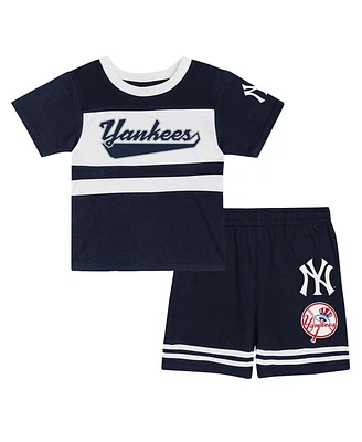 Outerstuff Toddler 2-Piece Navy New York Yankees Bonus Ball T-Shirt and Shorts Set