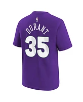 Nike Big Boys and Girls Kevin Durant Purple Phoenix Suns 2024/25 City Edition Name Number T-Shirt