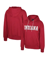 Colosseum Women's Crimson Indiana Hoosiers Reflection Rhinestone Drawcord Pullover Hoodie