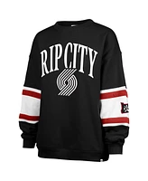 '47 Brand Women's Black Portland Trail Blazers 2024/25 City Edition Steadfast Paneled Pullover Sweatshirt