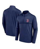 Fanatics Men's Heather Navy Boston Red Sox Head-to-Head Quarter-Zip Pullover Sweatshirt