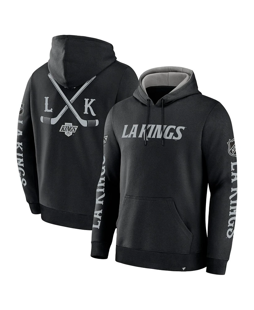 Fanatics Men's Black Los Angeles Kings Big City Legacy Fleece Pullover Hoodie