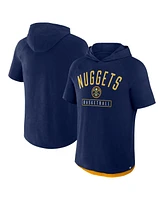 Fanatics Men's Athletic Navy Denver Nuggets Pass Legend Hooded T-Shirt