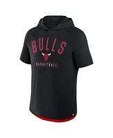 Fanatics Men's Black Chicago Bulls Pass Legend Hooded T-Shirt