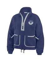 Wear by Erin Andrews Women's Blue Tampa Bay Lightning Polar Fleece Half-Zip Jacket