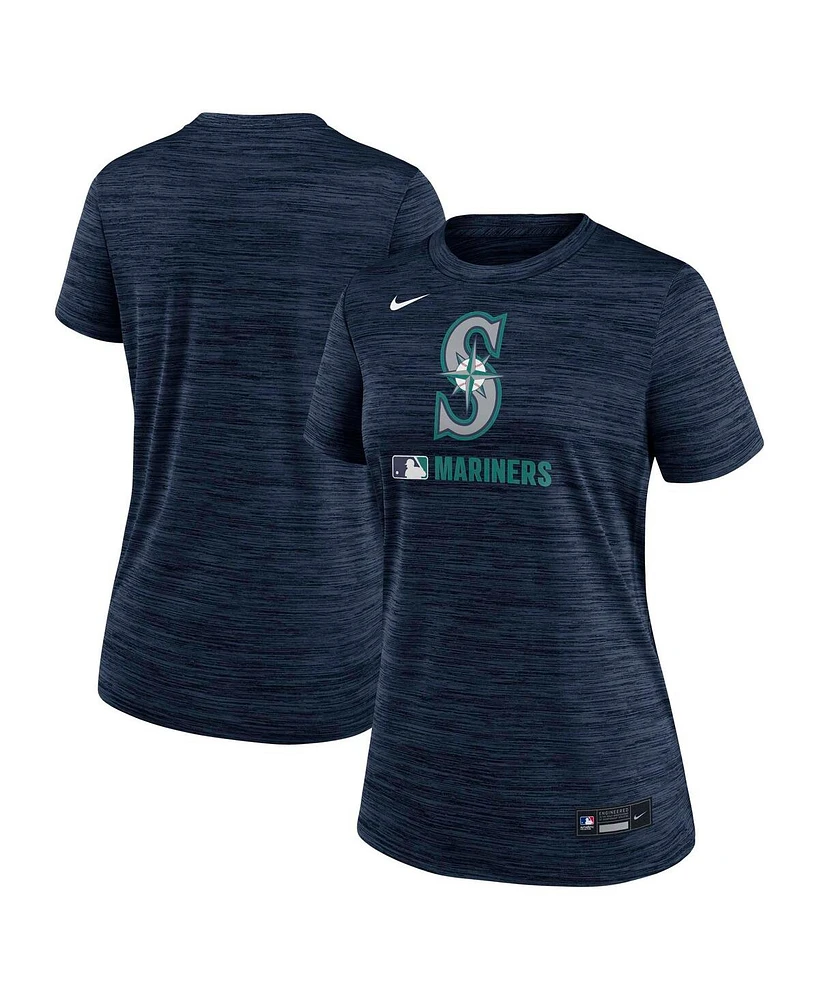 Nike Women's Navy Seattle Mariners Authentic Collection Velocity Performance T-Shirt