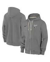 Nike Men's Charcoal Minnesota Twins Authentic Collection Travel Performance Full-Zip Hoodie