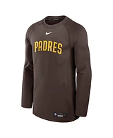 Nike Men's Brown San Diego Padres Authentic Collection Game Time Raglan Performance Long Sleeve T-Shirt