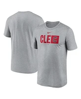 Nike Men's Heather Gray Cleveland Guardians Tricode Legend T-Shirt