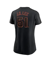 Nike Women's Jung Hoo Lee Black San Francisco Giants Fuse Name Number T-Shirt