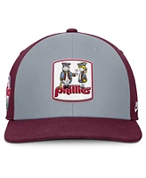 Nike Men's Gray/Burgundy Philadelphia Phillies Pro Performance Snapback Hat