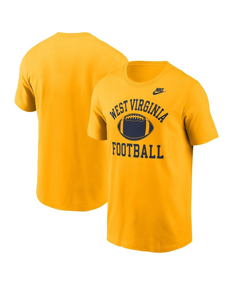 Nike Men's Gold West Virginia Mountaineers Legacy Football Icon T-Shirt